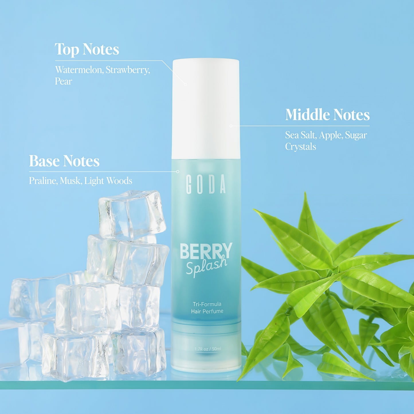Goda Hair Perfume Spray (Berry Splash) – Alcohol-Free Hair Fragrance Mist for Women, Refreshes Hair Between Washes, Long-Lasting Scent, Softens & Reduces Frizz, Non-Greasy, All Hair Types