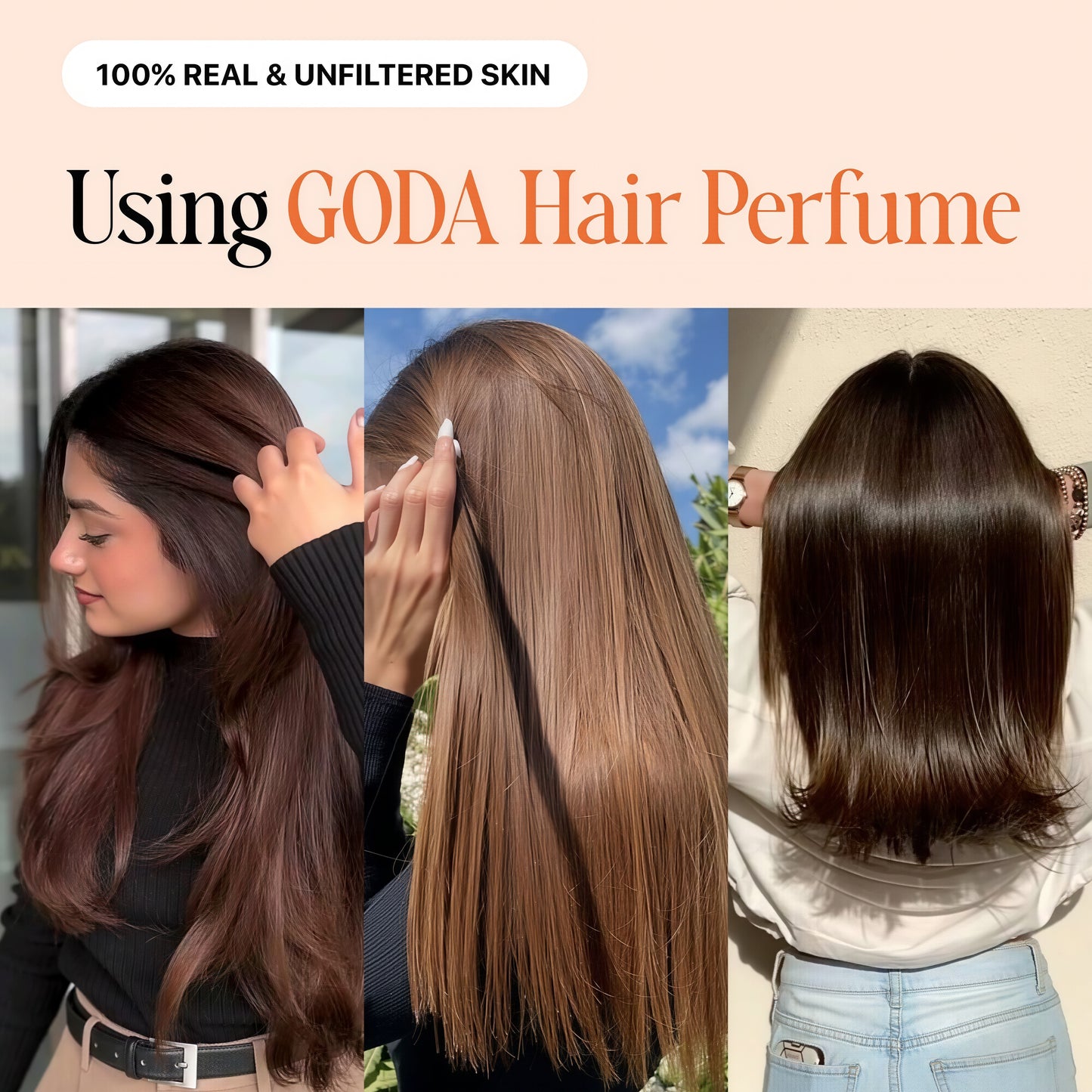 Goda Hair Perfume Spray for Women, Pearl Crush, Alcohol-Free Hair Fragrance Mist, Long-Lasting Fresh Linen Scent, Refreshes Hair Between Washes, Softens & Reduces Frizz, Lightweight, Non-Greasy, All Hair Types