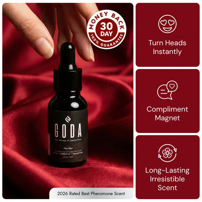 GODA Pheromones Perfume for Women – The Original – Long-Lasting Women's Fragrances with Jasmine and Rose, Vegan & Cruelty-Free – 15ml/0.50 fl. oz