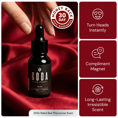 GODA Pheromones Perfume for Women – The Original – Long-Lasting Women's Fragrances with Jasmine and Rose, Vegan & Cruelty-Free – 15ml/0.50 fl. oz