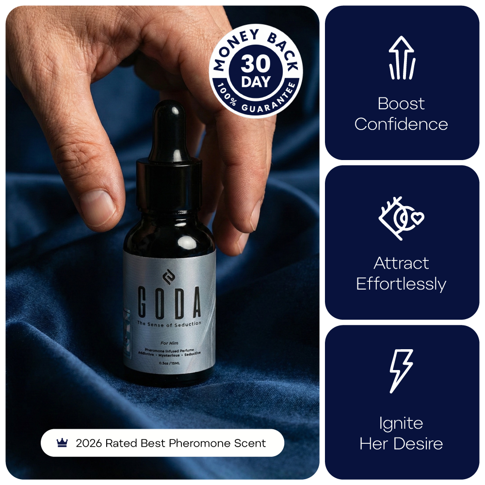 GODA Pheromones Cologne for Men Infused with Real Pheromones – Citrus and Lavender Scent – Sophisticated Fragrance for Confidence and Presence – Perfume for Men – 15ml/0.50 fl oz
